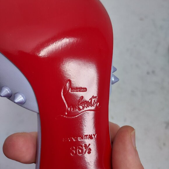 Christian Louboutin ME DOLLY SPIKE Skylight Purple Stud Heel Sandal - Picture 5 of 12